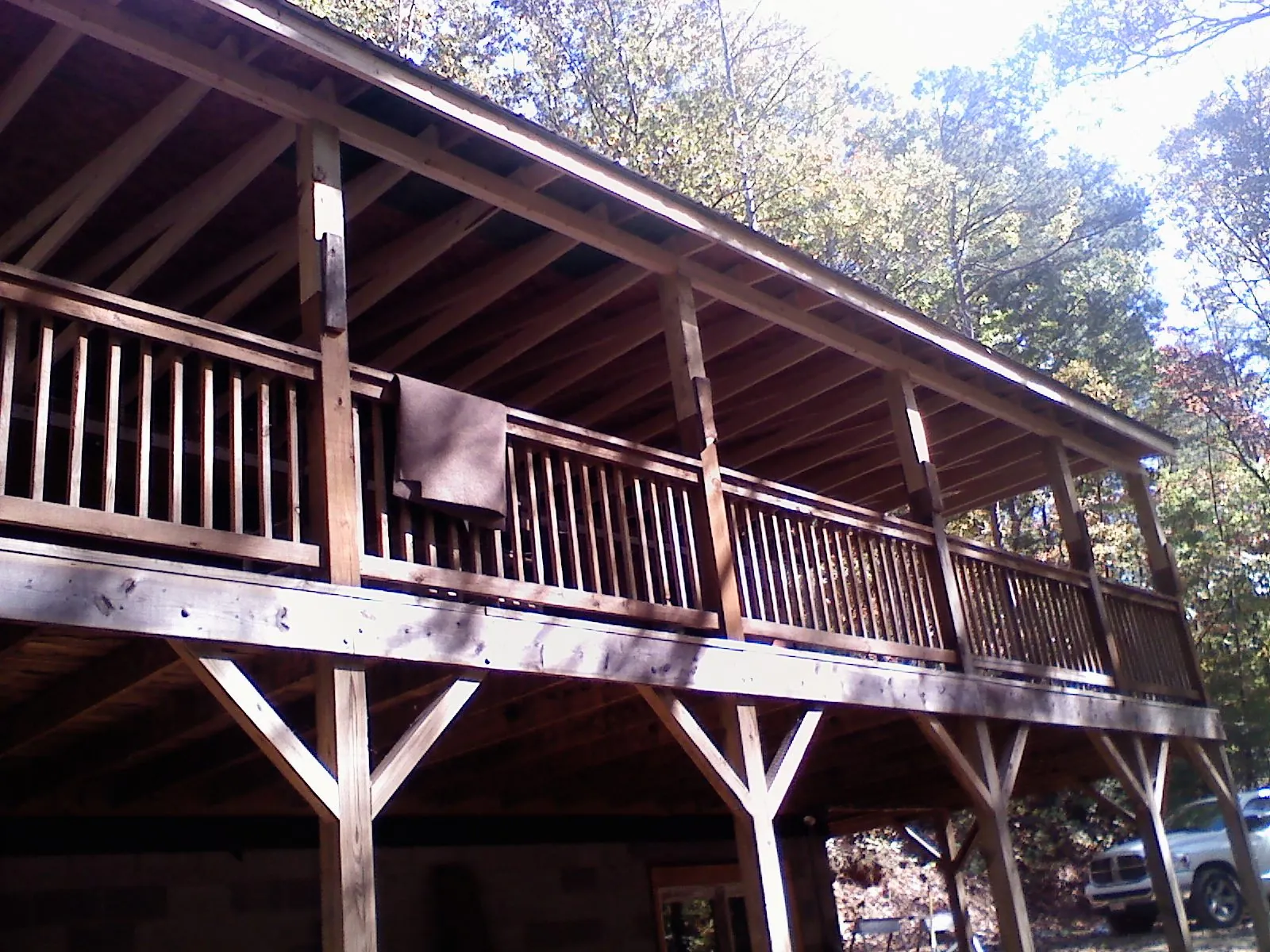 Timber framing under a new elevated porch and deck — Roof Leak Repair in Paragonah by Roofing Brothers